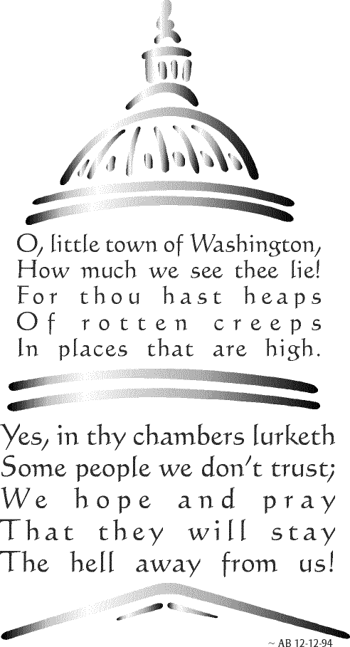 O little town of Washington...